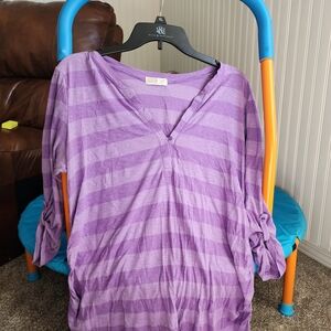 Old Navy Lavender Striped Knit Top